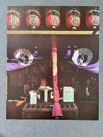 Original Vintage Poster - Tempelstand mit roten Laternen