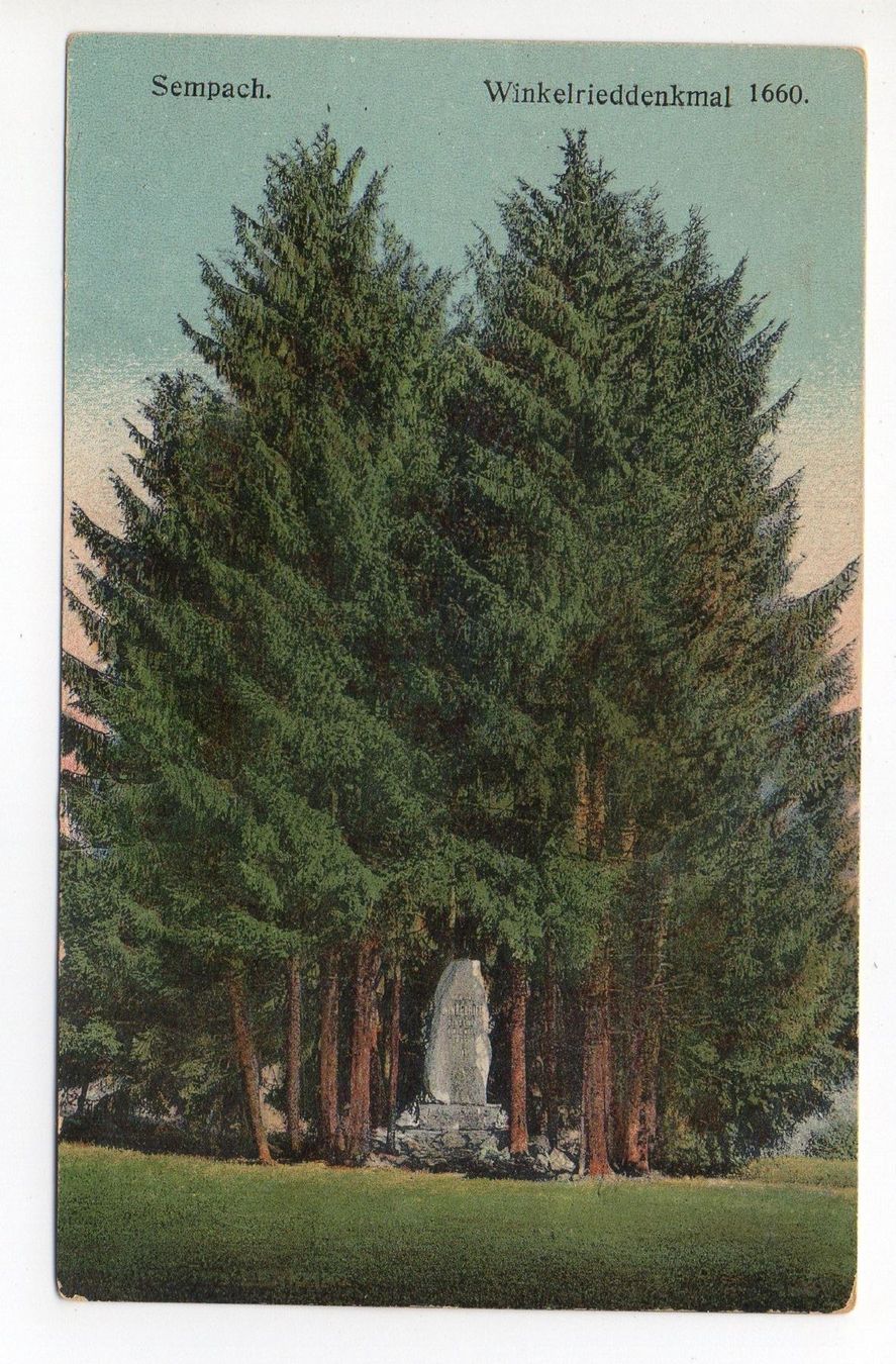 Cartoline postali: SEMPACH Winkelrieddenkmal 1660 – Usato da Jona venduto da philajona