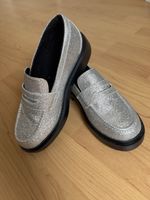 H&M Loafers Silber Glitzer Grösse 31 Wie neue 