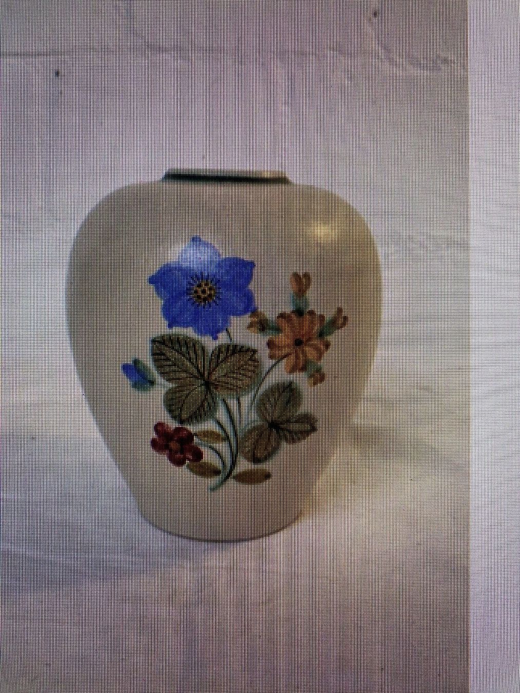 Vasi & Recipienti: Hübsche Keramikvase mit Blumenmuster – Usato da sursee venduto da trilli-tralli 6