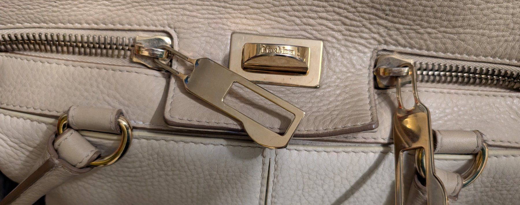 Max Mara Taschen für Damen: MaxMara Handtasche in Beige & Schwarz, Leder – Gebraucht aus Rüfenacht BE von mla_jmf8 5