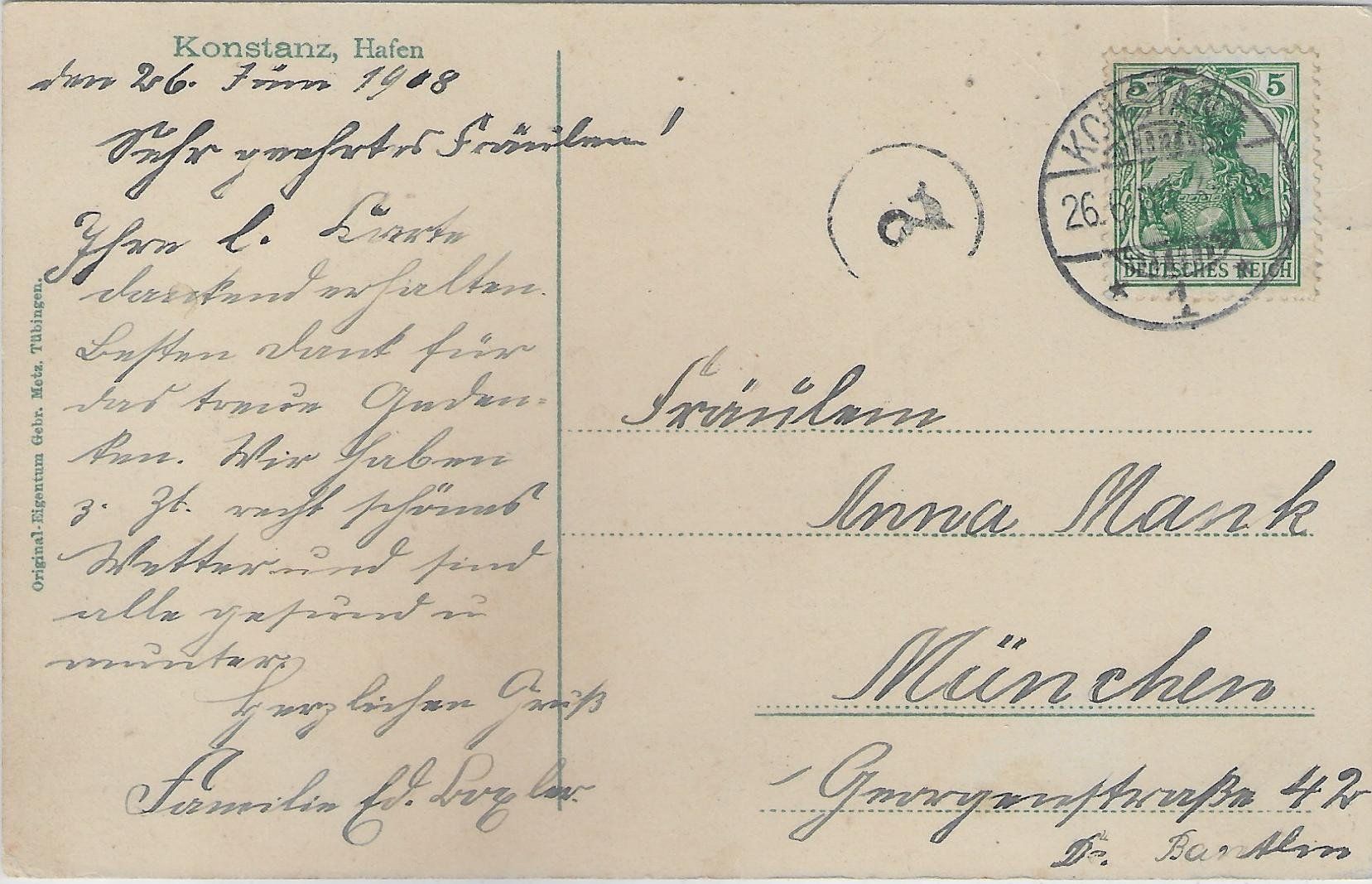 Cartoline postali: Konstanz - Hafen bei Nacht - Litho – Usato da Ettingen venduto da Kartenplanet 1