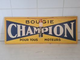CHAMPION BOUGIE  PANNEAU  EN  CARTON  ORIGINAL VINTAGE