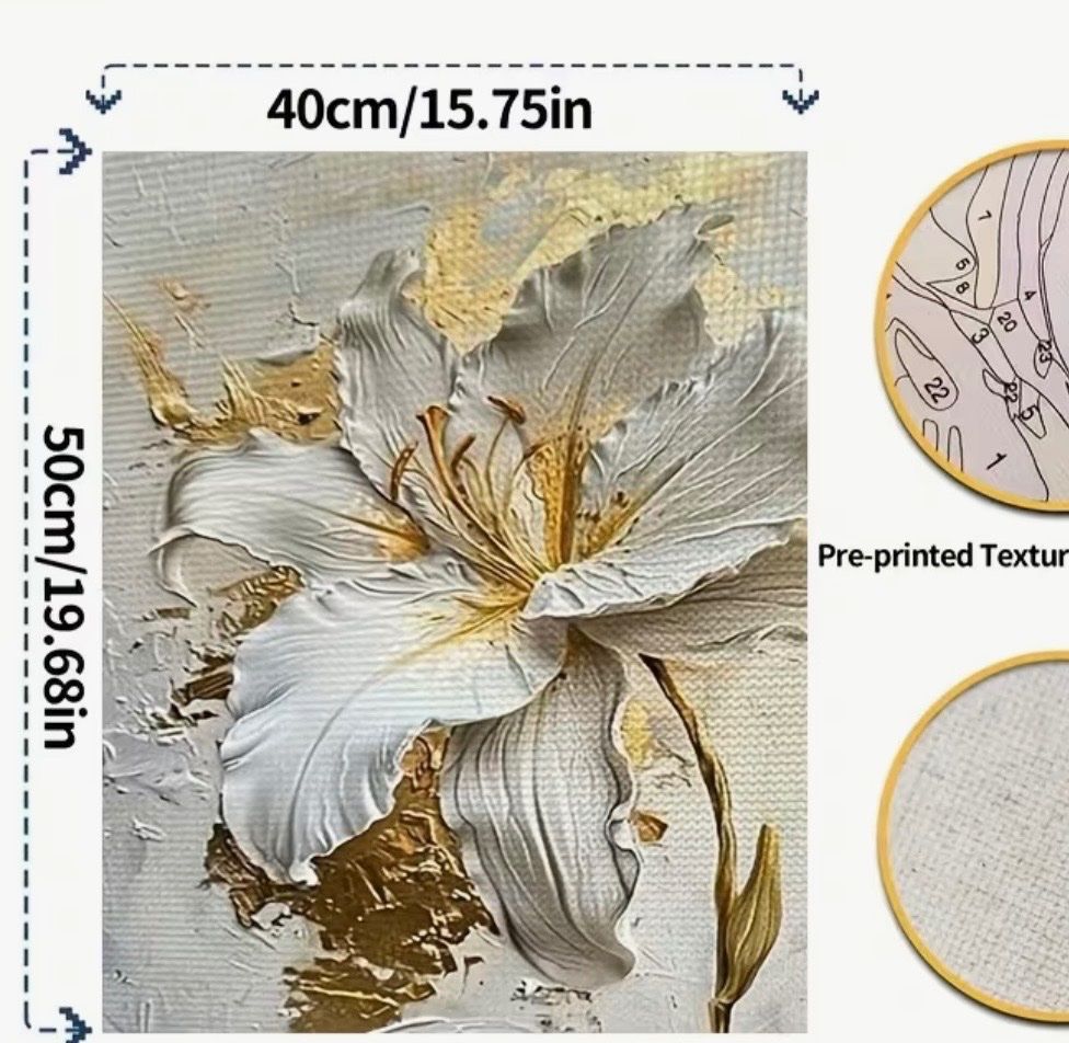 Kits de loisir créatif: Malen nach Zahlen: Orchidee  40x50cm – Neuf avec emballage d'origine à Teufenthal AG par MeineSchatztruhe 1