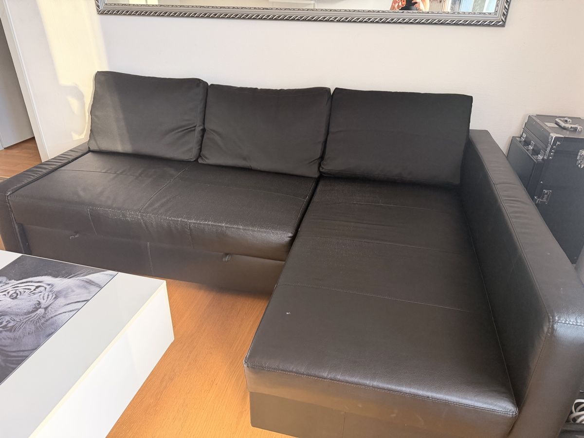 Ikea Divani: Ecksofa mit Schlaffunktion schwarz Gebrauchsspuren – Usato da Aadorf venduto da str_kt86 4