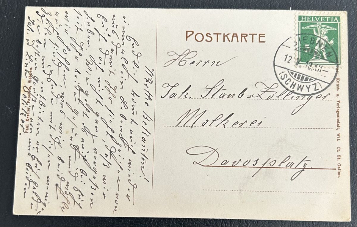 Cartes postales: Siebnen Bahnhofstrasse  – D'occasion à Horw par Tellbub 1