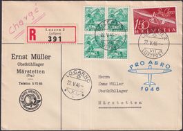 1946, F41 auf Luxus-Brief von LUZERN nach Märstetten, sauber