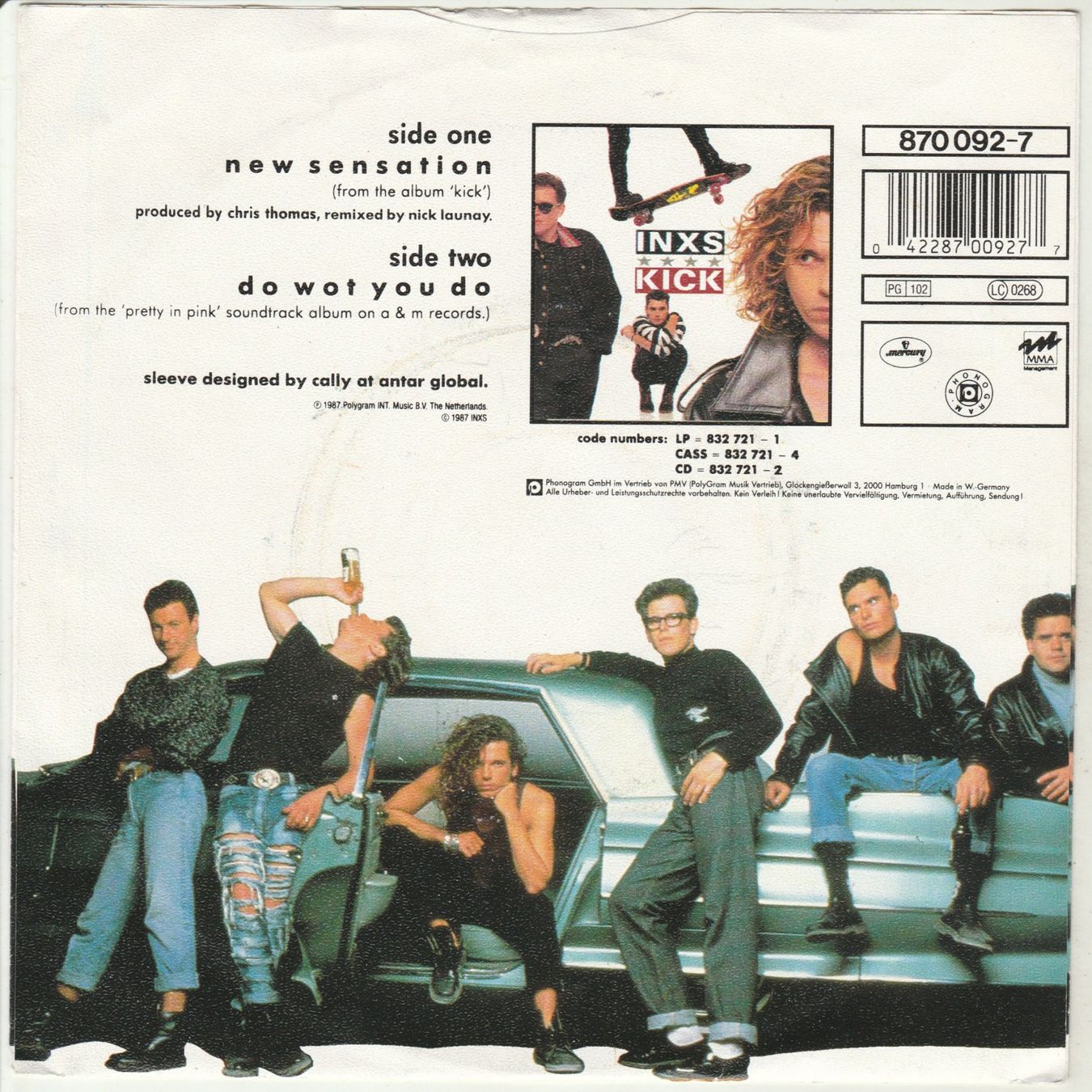 Dischi in vinile: INXS - New Sensation 7" Vinyl 1987 – Usato da Tübach venduto da JamesStone 1