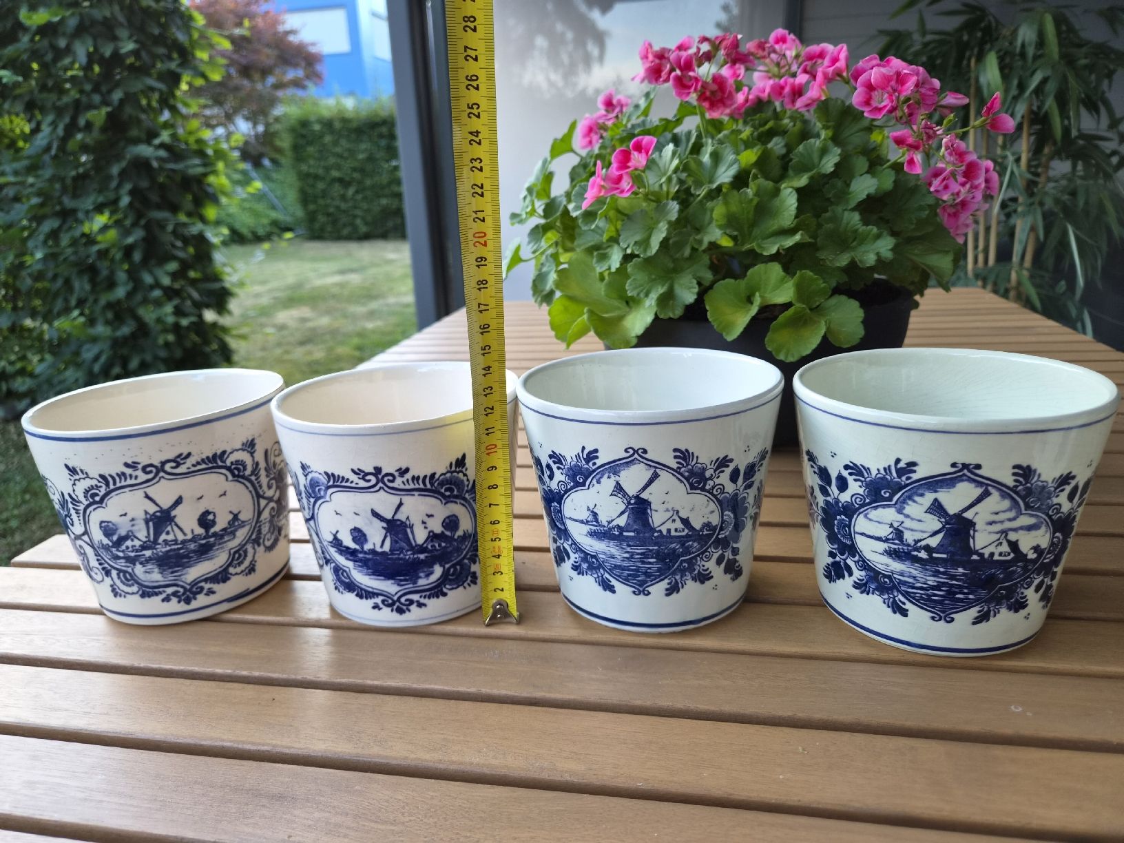 Vasi per fiori: 4er Set Original Delft Blauw Übertöpfe / Blumentöpfe  – Usato da Bülach venduto da Recherchieren 1