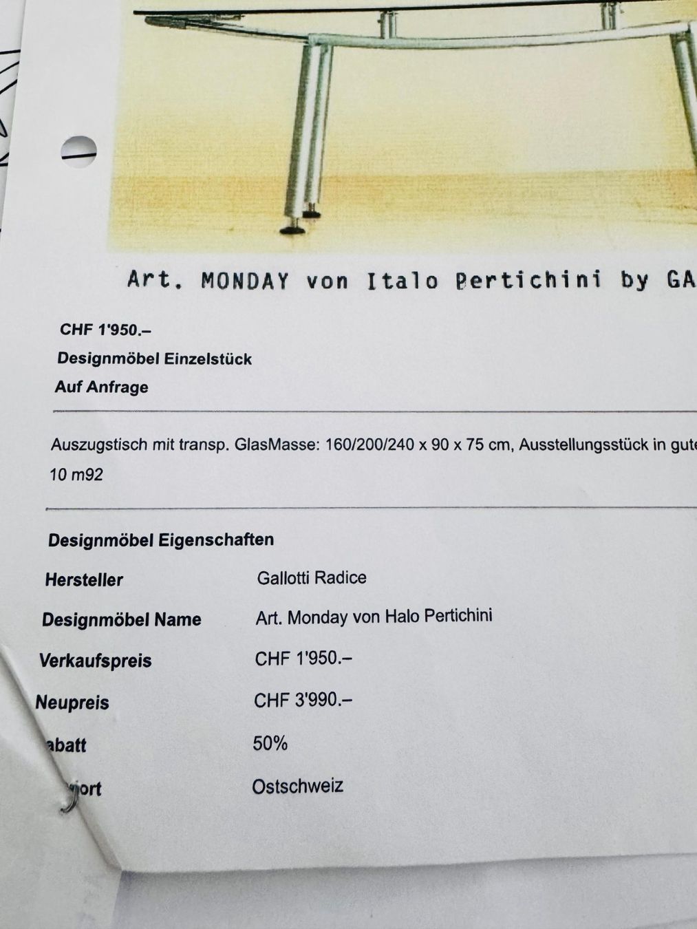 Tavoli: Edler Glastisch für Büro oder Wohnzimmer – Usato da Malix venduto da Ynater 7