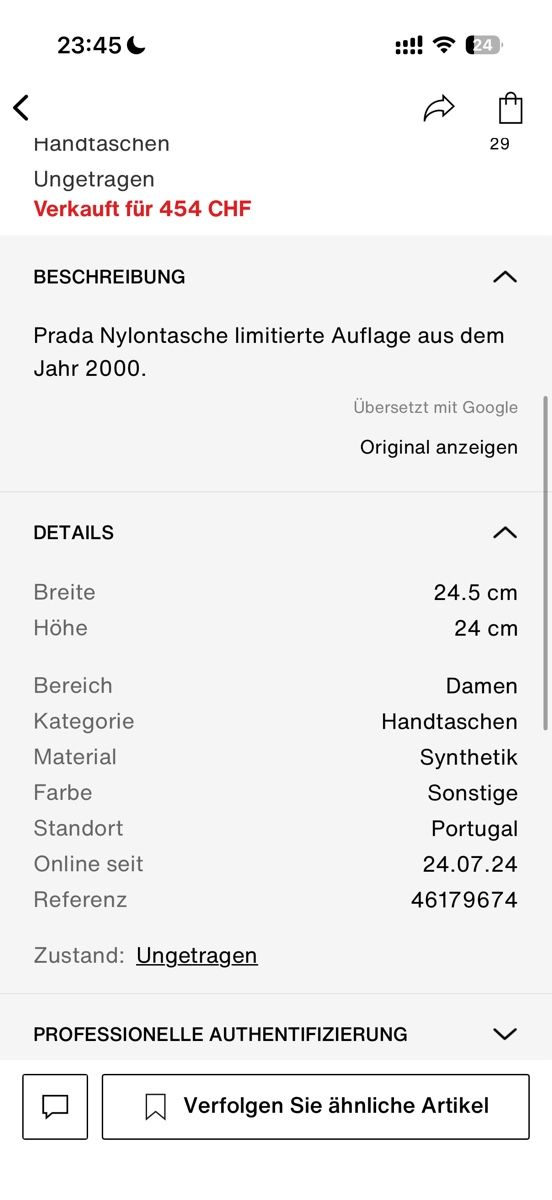 Prada Taschen: prada limitierter bag – Neu (gemäss Beschreibung) aus Zürich von JMima 3