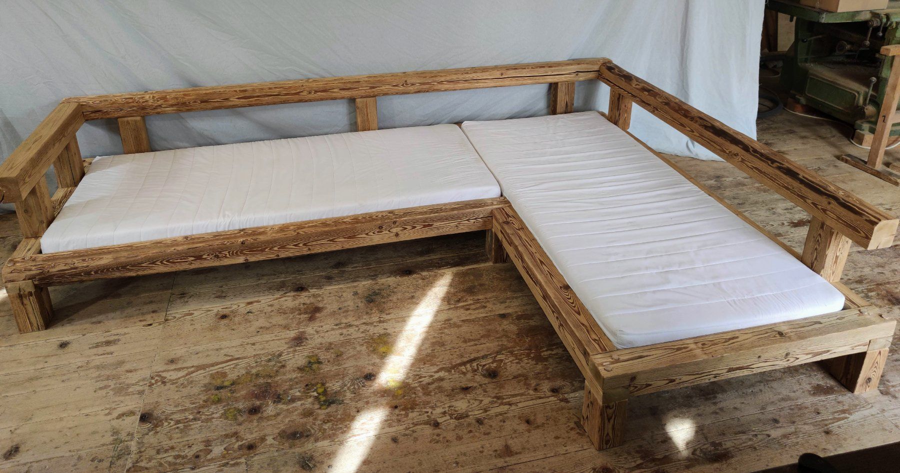 Divani: Altholz Eck Couch Sofa für 2 Matratzen urig – Nuovo (secondo la descrizione) da Bad Feilnbach venduto da Altholzmoebel 7