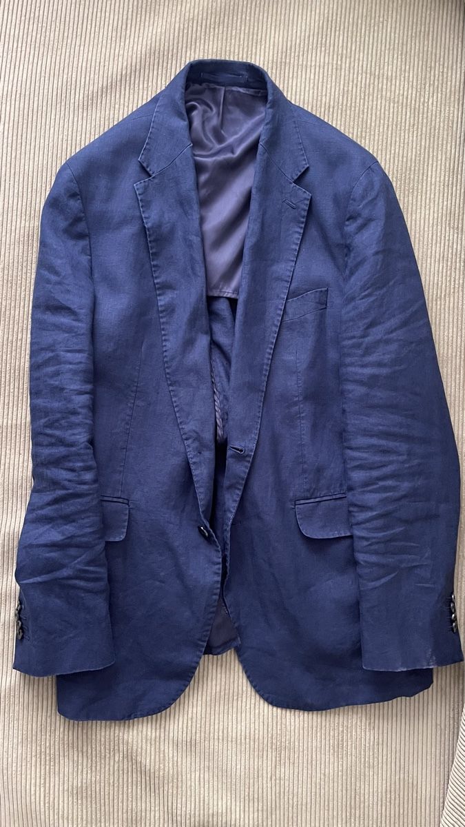 Mango Costumes: DUNKELBLAUER MANGO LEINEN-BLAZER GR EUR 52 - L – D'occasion à Luzern par Calidru