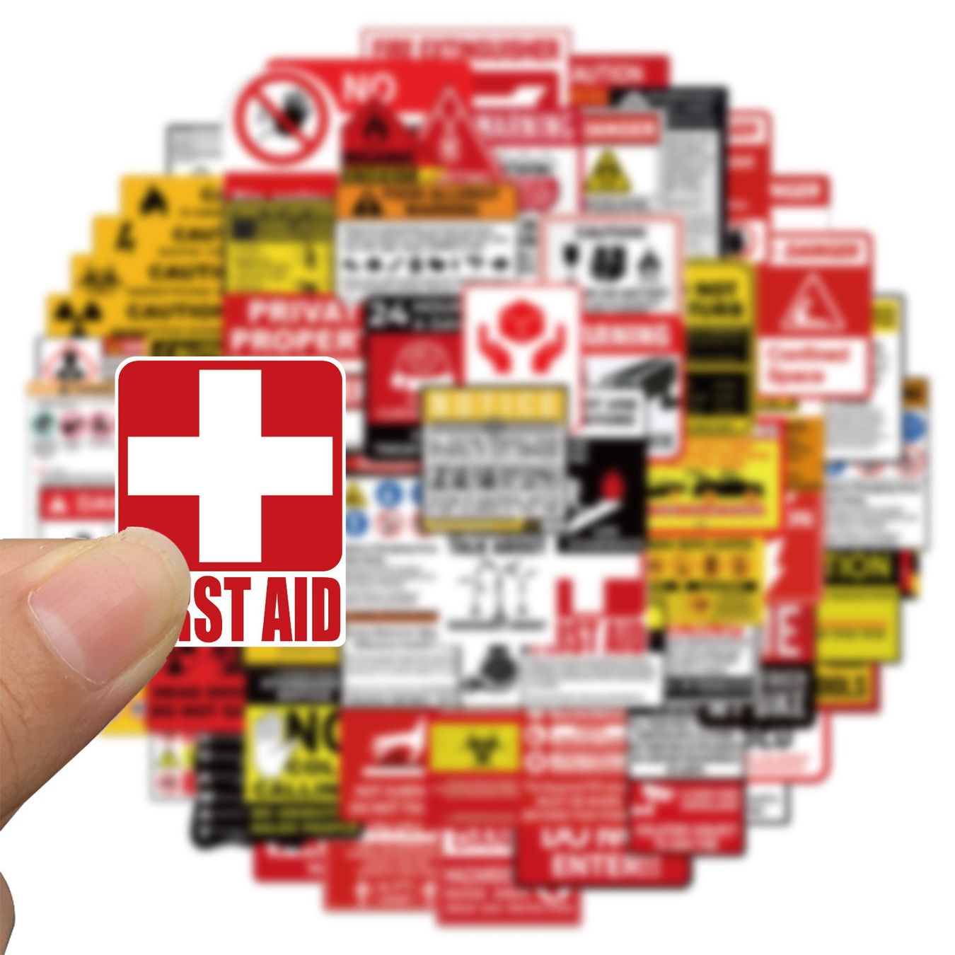 Sticker: 50 stk. Gefahr Verbot Zeichen Erinnerung – Nuovo e nell'imballaggio originale da Uerkheim venduto da Kaufoption 2