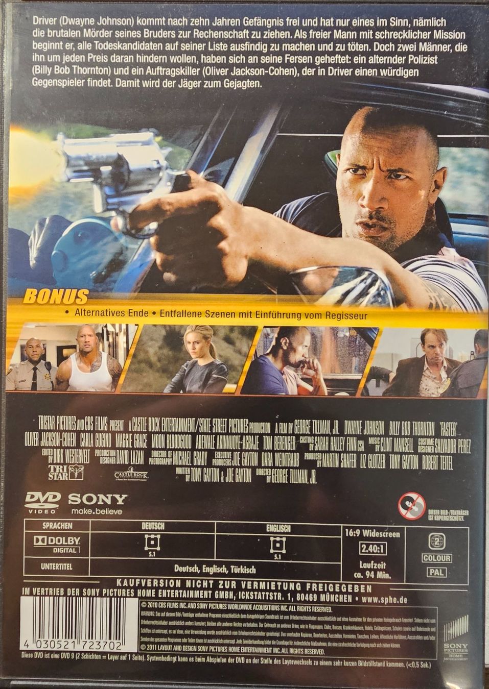 Tous les DVDs: Faster – D'occasion à Wahlen b. Laufen par Cg10 1