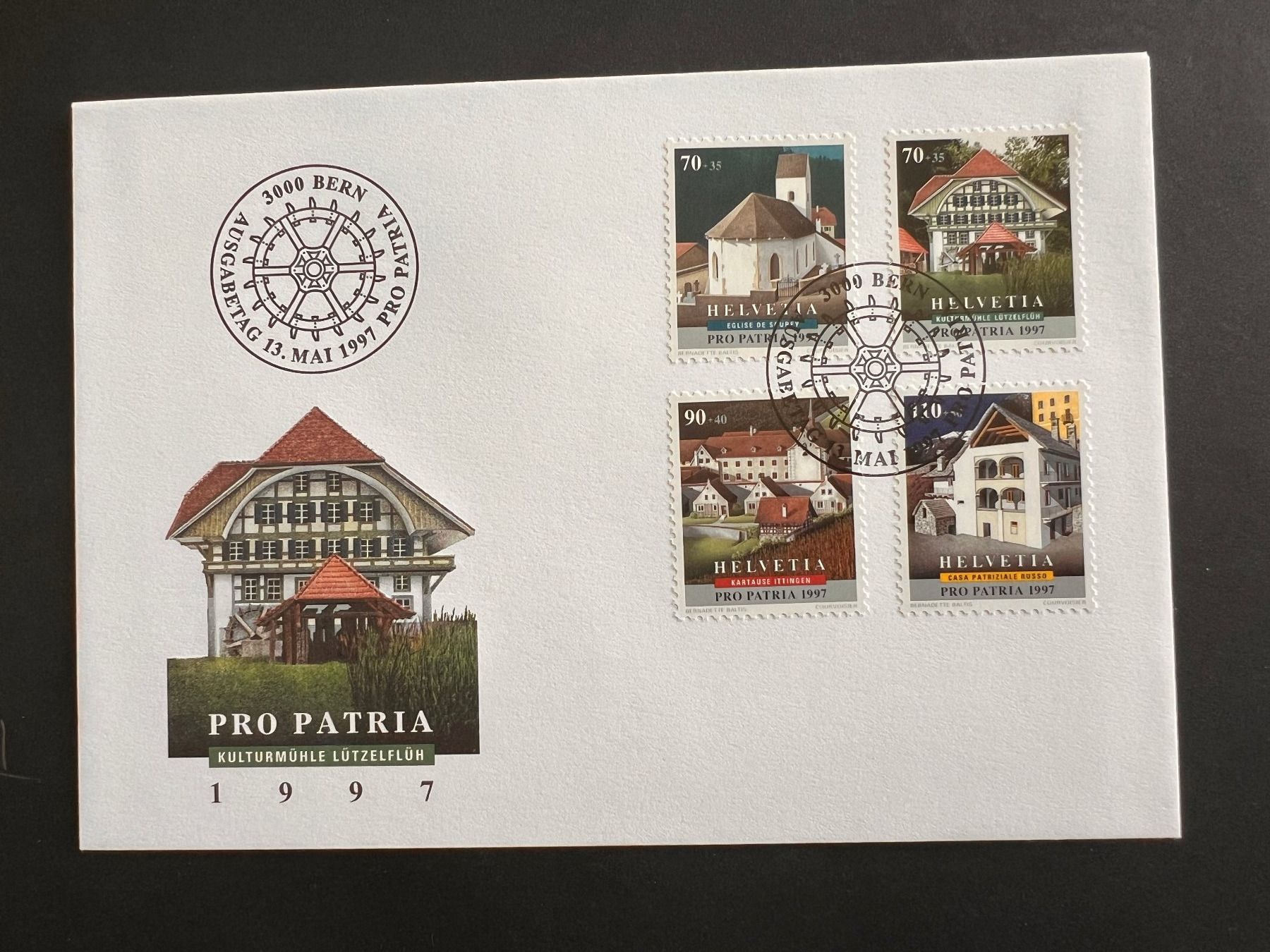 Tutti i francobolli: FDC Brief  Pro Patria 1997  (P948) – Usato da Hinwil venduto da Sidi4