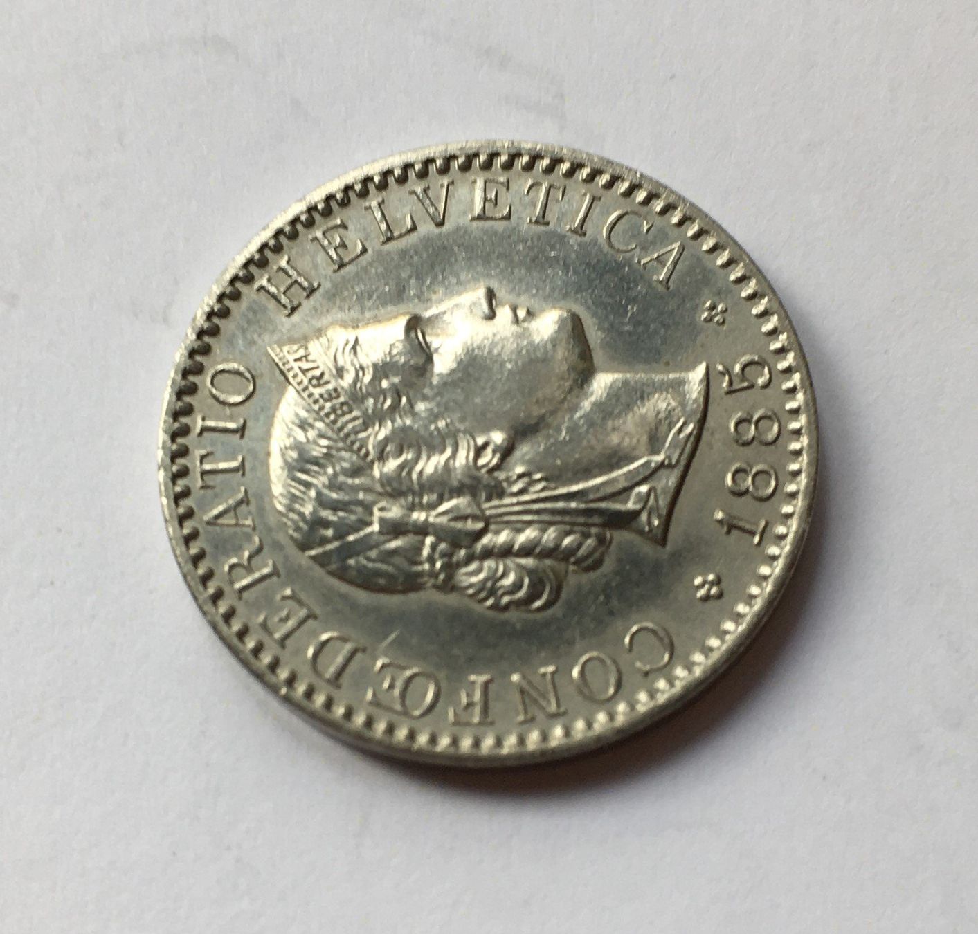 Tutti le monete: 1885 20 Rappen unz /stgl – Nuovo (secondo la descrizione) da Kirchberg SG venduto da Z-Collection 1
