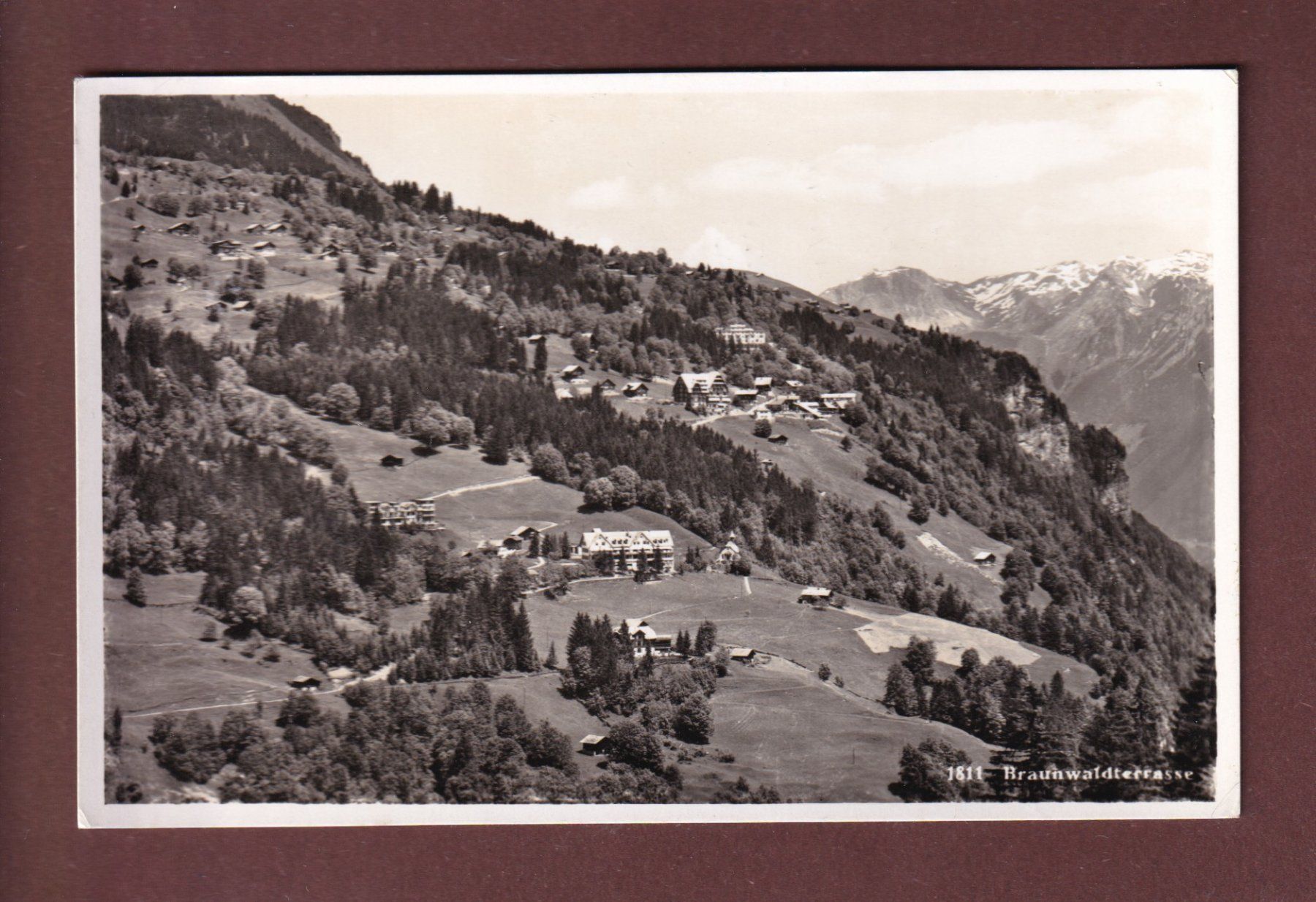 Ansichtskarten: BRAUNWALD-TERRASSE - 1955 – Gebraucht aus Pully von nicecards-shop