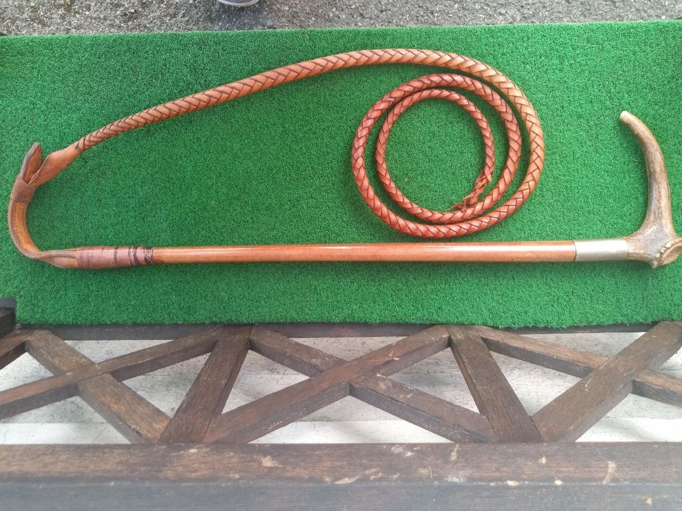Sonstiges Tierzubehör: Lederpeitsche mit Horn-Griff und Holz - Peitsche – Gebraucht aus Reiden von Zofi-Brocki 5