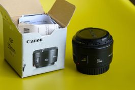 Canon EF 50mm f1.8 ii used with box and manual