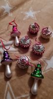 Weihnachtsbaumschmuck Pilze und Cupcakes 8er Set
