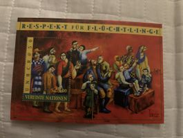 UNHCR Postkarte "Respekt für Flüchtlinge" Yuroz UNO