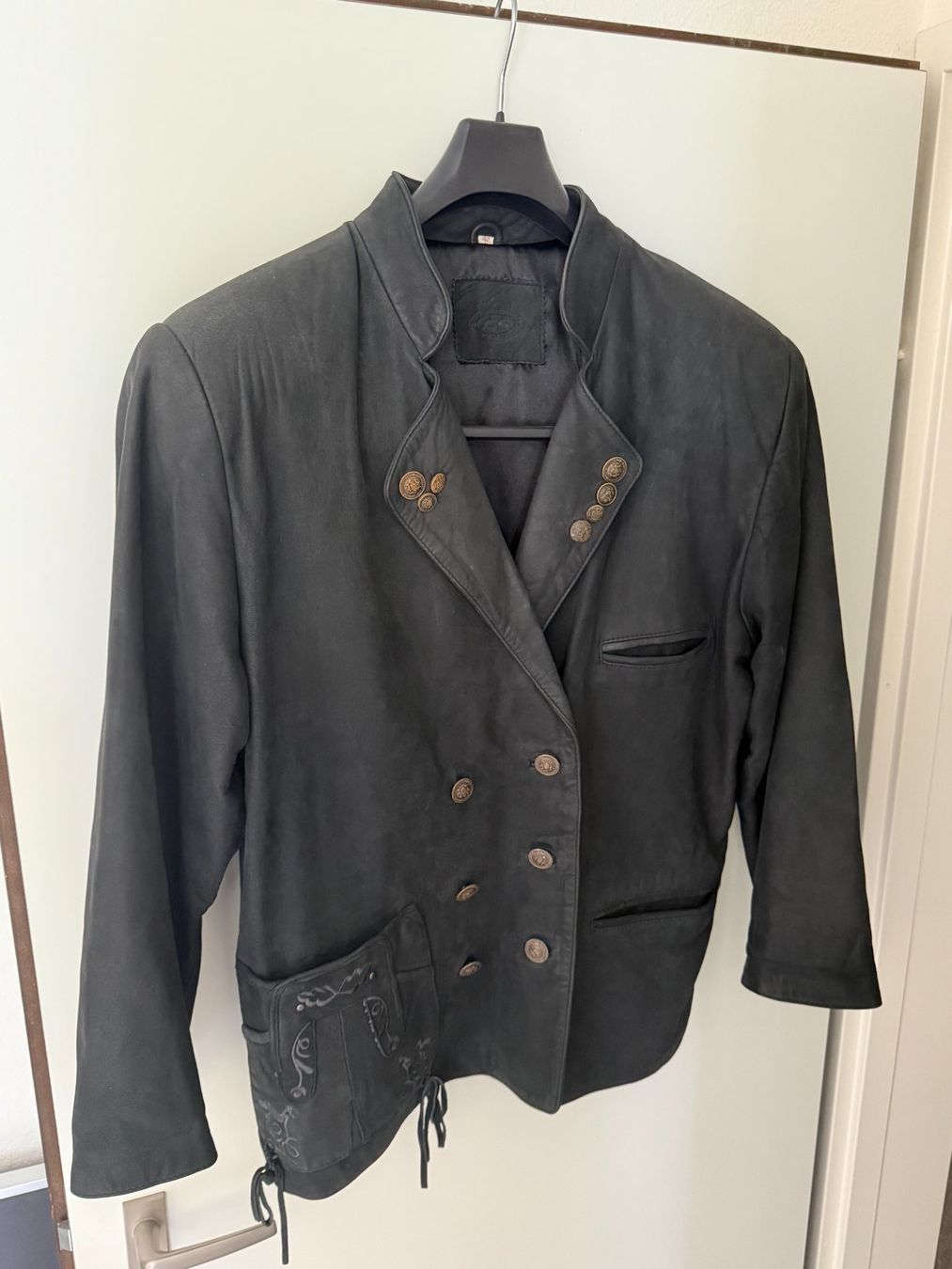 Vestes: wunderschöne echte Leder Damen Folklorejacke grau/blau – D'occasion à Rothenburg par Patri00 1