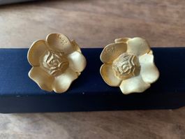 Vintage Kenzo Blumen Ohrringe, Rarität