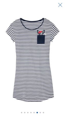 ⭐️ESMARA⭐️ Nachthemd Baumwolle Big Shirt Dunkelblau S M L