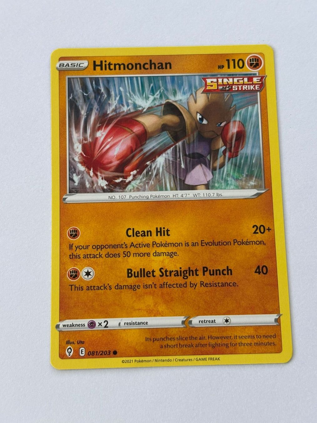 Pokémon Carte collezionabili: Hitmonchan 081/203 – Usato da Herisau venduto da Seyashop_2
