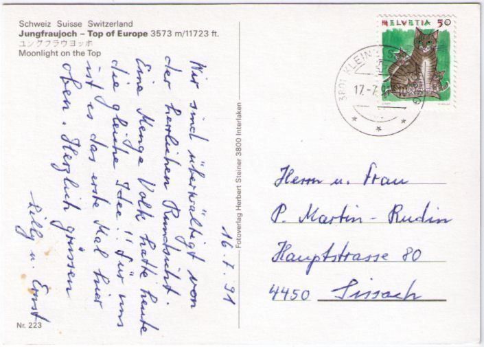 Cartes postales: Grindelwald - Jungfraujoch – D'occasion à Binningen par Mountainrider 1