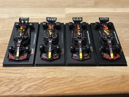 Max Verstappens 4 Champion Cars 2021, 2022, 2023 & 2024