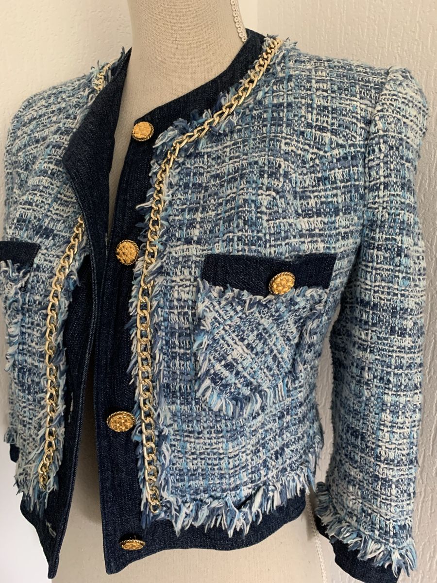 Jacken: Veste en tweed et denim taille S – Neu (gemäss Beschreibung) aus Gland von TallyEva 4