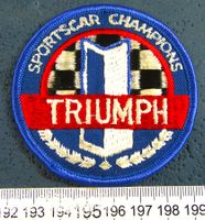 TRIUMPH SPORTCAR CHAMPIONS AUTO LOGO AUFNÄHER/KLEBER MIT LEI