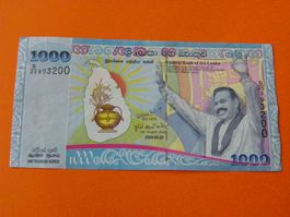 Sri Lanka 1000 Rupees 2009, P-122, Commemorative, Zustand XF