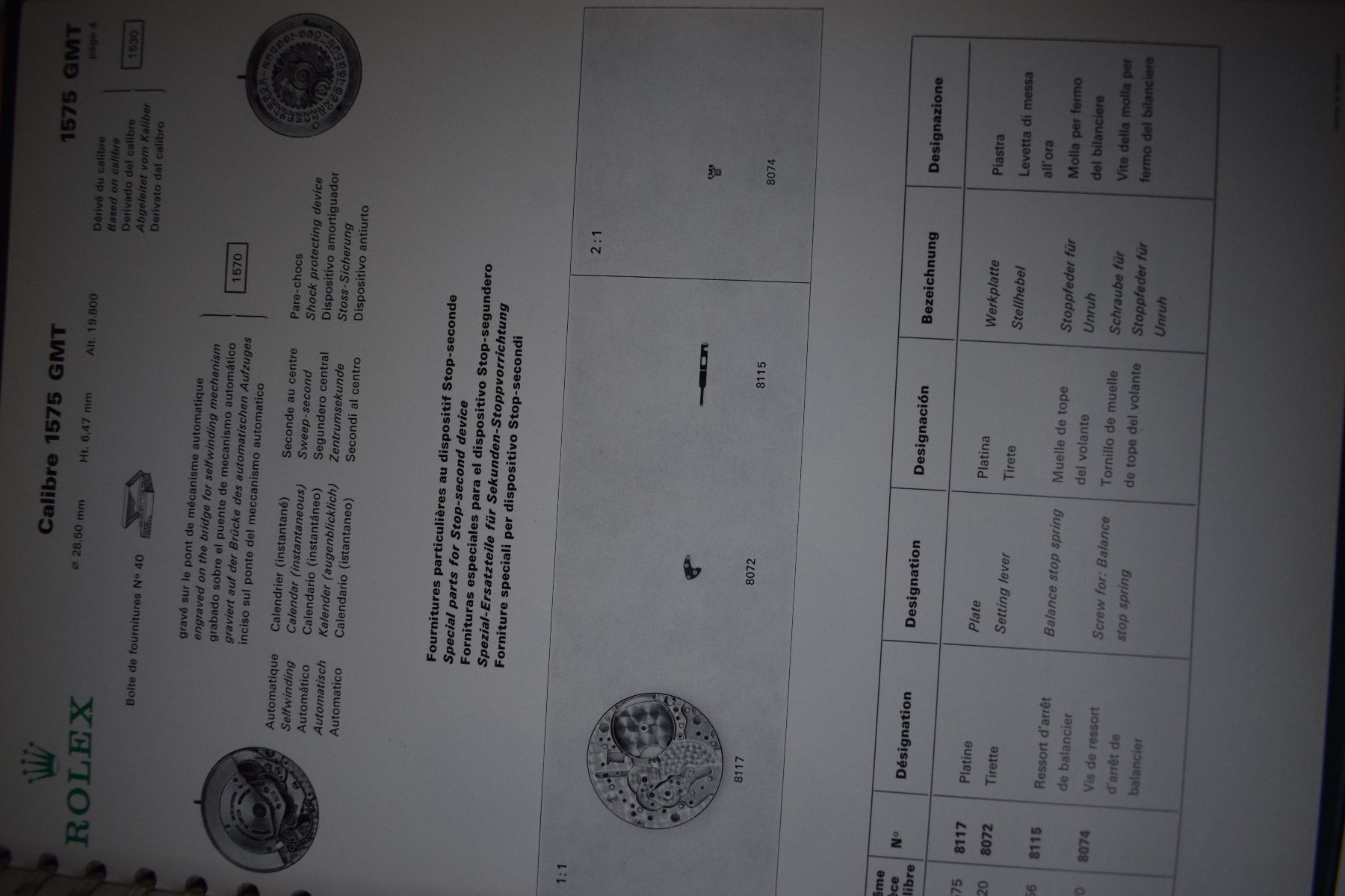 Libri: Rolex Ersatzteilkatalog – Nuovo (secondo la descrizione) da St-Légier-Chiésaz venduto da Antichorloge 5