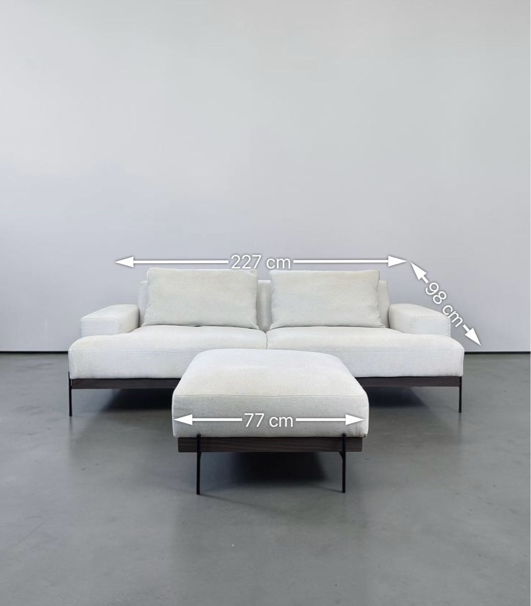 Sofas: 2-Sitzer-Sofa-Set Hellbeige mit Fußstütze – Gebraucht aus Bachenbülach von Sofalab.swiss 1