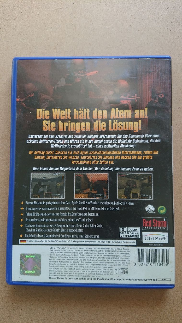 Giochi: Der Anschlag PlayStation 2  – Usato da Chur venduto da FreakofRarity 1