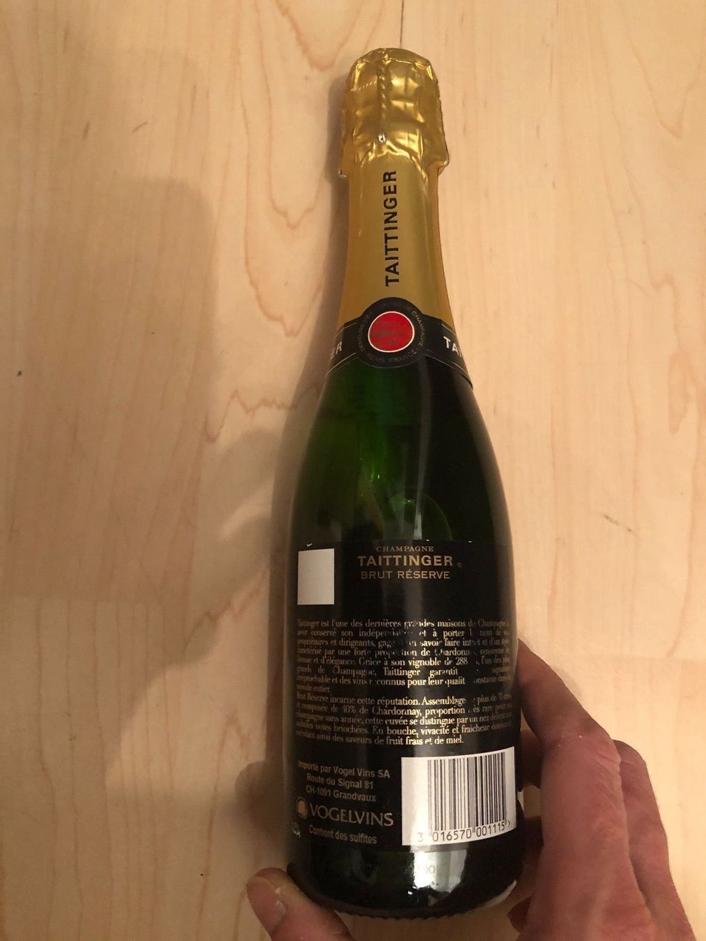 Taittinger Vino: Champagner Taittinger Brut Reserve. 3.75 – Nuovo e nell'imballaggio originale da Wald ZH venduto da mlnt 1
