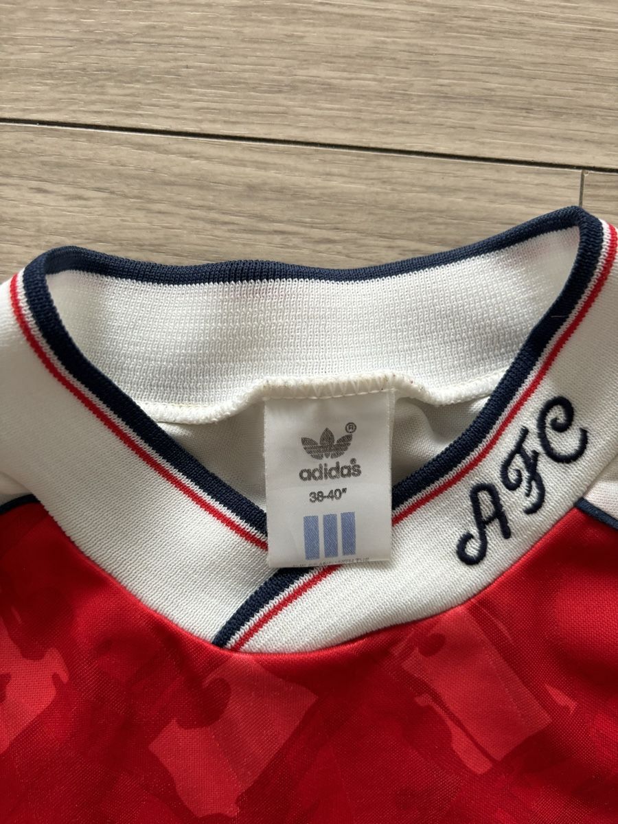 Adidas Canottiere & Pantaloni: 1990-92 Arsenal Home Shirt – Usato da Castione venduto da REER 1