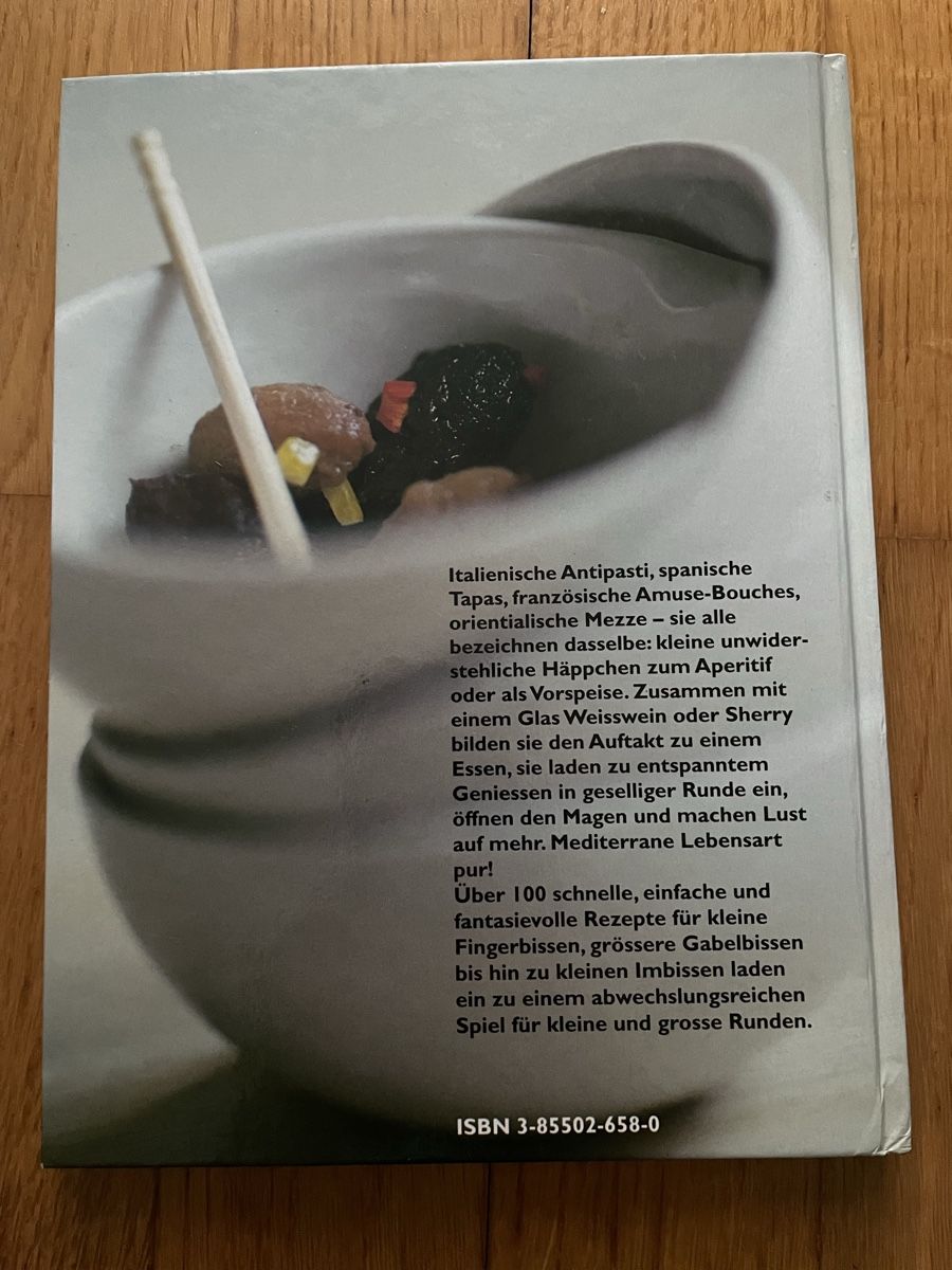 Bücher: Antipasti, Tapas, Mezze KOCHBUCH – Gebraucht aus Zürich von silab69 1