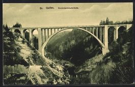 AK Sankt Gallen, Gmündertobelbrücke