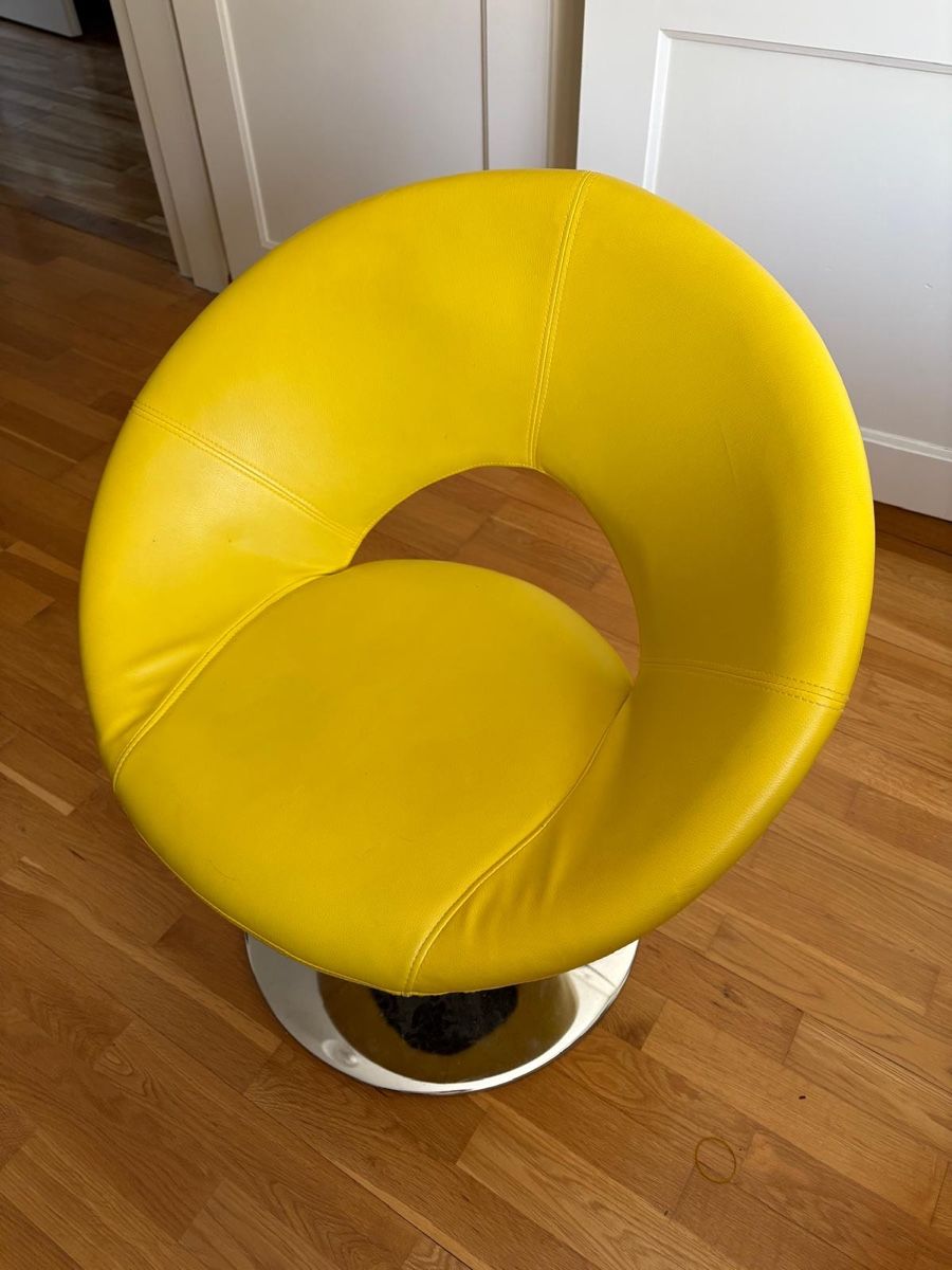 Sedie: Designer Chair Yellow Leather – Usato da Zürich venduto da Francescoooo 2