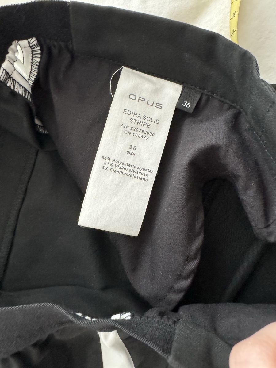 Pantaloni: Elegant Black Pants with Side White Stripe, Size 36 – Nuovo (secondo la descrizione) da Zürich venduto da Tanja_G88 2