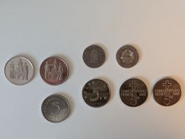 5 Franken Sondermünzen Schweiz plus Münzen vom Ausland ab1.-
