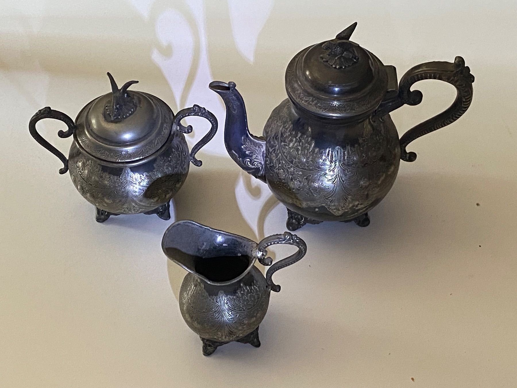 Set di piatti: Antiker Silber-Service, Kanne, silber – Usato da Zürich venduto da 888simon888