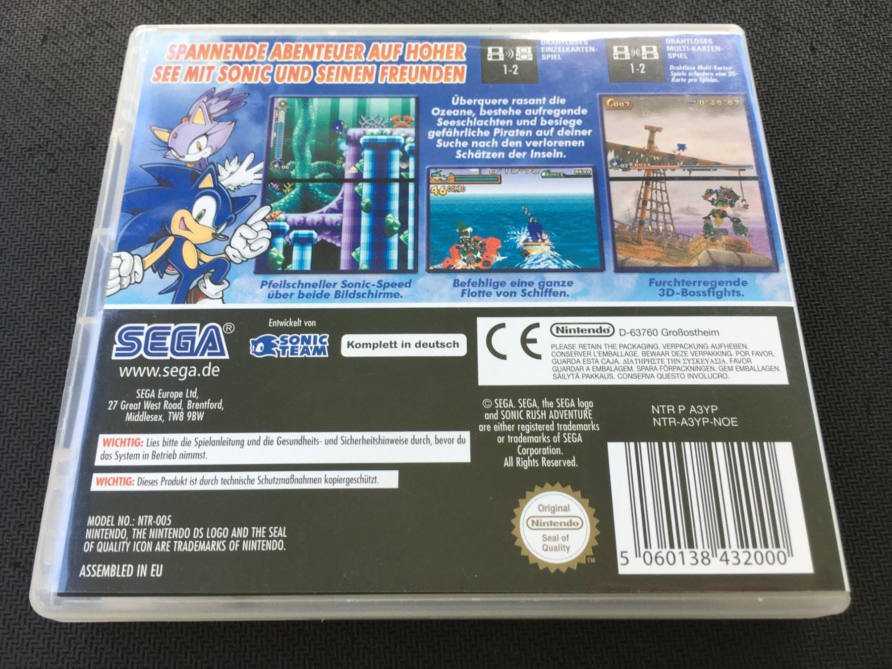 Nintendo Giochi: Sonic Rush Adventure - Nintendo DS – Usato da St.Gallen venduto da sjosjo 1