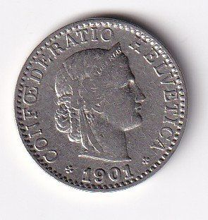 Tutti le monete: Schweiz 20 Rappen 1901rar – Usato da Neuchâtel venduto da karlpierrino