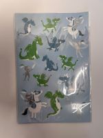 Stickerbogen Drachen & Ritter (blau-grün / Søstrene Grene)