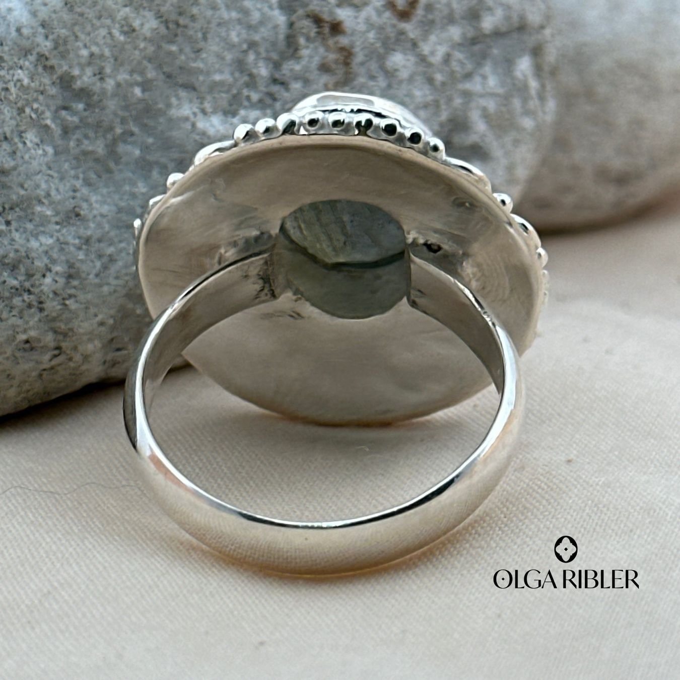 Olga Ribler Anelli: Labradorit Ring Sterling Silber 28 Gramm Ringgrösse 60 – Nuovo (secondo la descrizione) da Luzern venduto da Schmuckoutlet 5